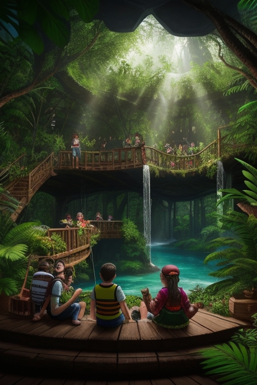DreamShaper_v7_theather_for_kids_realistic_in_amazonia_3